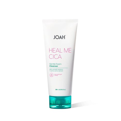 JOAH Heal Me CICA Gentle Foam Cleanser, Korean Skin Care Face Wash with Centella Asiatica and Camu Camu Extract, Suitable for Sensitive Skin, pH Balanced, Cruelty-Free, 6.76 oz, White