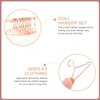 TOYANDONA Baby Clothes Kids Hangers Doll Garment Rack with Hangers Set Include Miniature Clothes Rack 10pcs Mini Metal Doll Clothes Hangers for Dress Outfit Gown Rose Gold Baby Clothes Kids Hangers