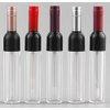 BesYouSel Empty Lip Gloss Tubes 5ml Clear Wine Shaped Lip Gloss Tube Plastic Mini Refillable Lip Oil Bottle Container Lip Glaze Tube Vials Cosmetic DIY Container Holders, Gold, Pack of 10