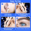 24Pairs Eyebrow Stencil Stickers Disposable, Adhesive Eyebrow Stencils Brow Stickers for Airbrush, 3Shapes Eyebrow Tape Strips, Eye Brow Mapping Shaping Guides Brow Template for Tinting Makeup