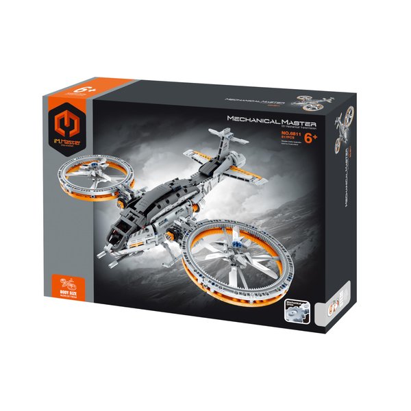 Dakott STEM Mechanical Engineering Building Toy, Starfighter with liftable Wings Building Blocks Take Apart Toy, 817 Pcs DIY Building Kit, Learning Engineering Construction Toys
