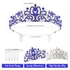 Crown, Royal Blue Crown, Tiara Crown, Princess Crown, Birthday Crown, Crown Headband, Crowns for Women Girl, Princess Tiara, Queen Crown, Hair Accessories Crystal Tiaras Bride Wedding Party Prom