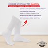 Diamond Star Diabetic Socks, Non-Binding Circulatory Cushion Cotton Crew Diabetic Socks for Men Women