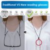 TERAISE Reading Glasses Necklace Readers for Women Anti-loss Lightweight Eyeglasses Portable Monocle Glasses with Exquisite Case(Red-1.5X)