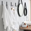 KIBAGA Stylish Bathroom Towel Hooks for Wall Mount Set of 4 - Beautiful, Sturdy & Easy to Install Metal Wall Hangers - Space Saving Matte Black Towel Holder - Your Perfect Bathroom Decor Addition