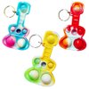 HOZKEAP 30 Packs Bulk Guitar Mini pop Fidget Keychain for Boys and Girls Kids，Birthday Party Favors Supplies and Classroom Prize