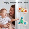 ALASOU 3PCS Suction Cup Spinner Toys for 1 Year Old Boy Girl|Spinning Top Baby 12 18 Months|1 2 Year Old Boy Birthday Gift|Bath Toys for Kids Ages 1-3|Sensory Toys Stocking Stuffers for Toddlers 1-3