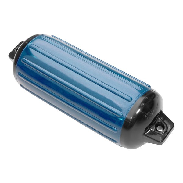 Taylor Made Super Gard Boat Fender, Captain's Navy (5.5" x 20") Double-Molded Ends, Ribbed Technology to Minimize Roll, Rubber Football Needle Inflation Valve, Marine-Grade Vinyl - 957520