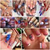 8PCS Independence Day Nail Art Sticker 4th of July Nail Decals 3D Self-Adhesive USA Flags Heart Star Stripe Nail Designs Memorial Day Nail Supplies American for Women Independence Day Nail Decoration