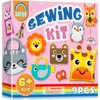 Sofier Beginner Sewing Kit for Kids 9 Pack Cute Felt DIY Crafts Arts and Crafts for Girls Animal Purse Bags Birthday Christmas Gift Idea
