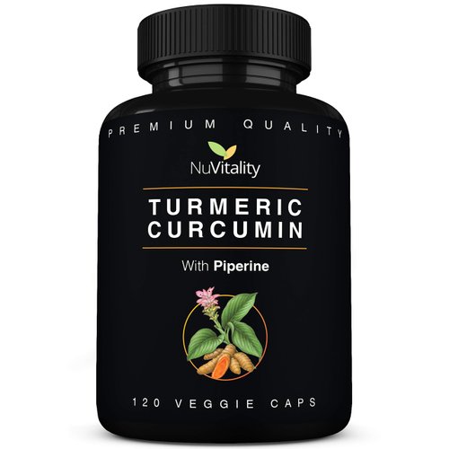Turmeric Curcumin with Piperine (Black Pepper Extract) - 120 Veggie Capsules - Premium Quality with 95% Standardized Curcuminoids - Best Absorption & Potency - Pain Relief & Joint Support Supplement