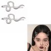 Silver Snake Hair Clip for Women Snake Hair Barrettes Metal Snake Clips Hair Accessories for Women Girls Punk Hairpins 2Pcs Snakes Hair Pins for Halloween Costumes Cosplay