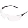 AmazonCommercial Double Lens Safety Glasses (Clear/Black), Anti-scratch, 12-pack