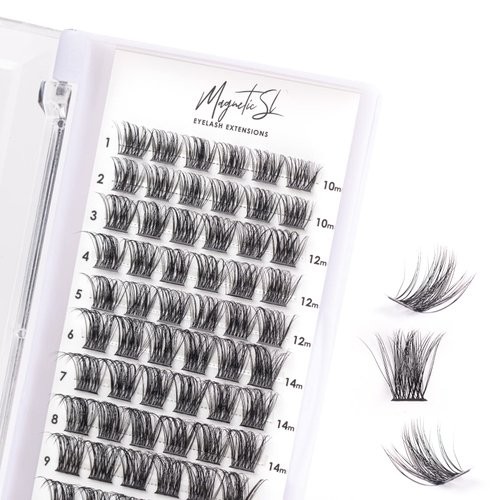 Cluster Lashes 72 Individual Lashes Clusters Eyelash Extensions False Eyelashes DIY Wispy Fluffy ...