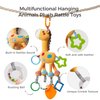 TUMAMA Giraffe Hanging Rattle Toys, Soft Baby Hanging Toys with Wind Chimes, Stroller Car Seat Crib Plush Animal Activity Toys Gift for Newborn Toddlers 0,3,6,9,12,36 Month