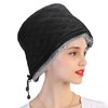 Black Hair Steamer , Heating Hat Adjustable Hot Oil Treatment Hat Electric Steam Haircare Hair Nourishing Moisturize Deep Conditioning for SPA Home Use