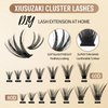XIUSUZAKI Lash Clusters C Curl DIY Eyelash Clusters 60D+80D 280pcs Cluster Lashes 10-16mm Cluster Eyelash Extensions Individual Lashes Wispy Soft Lash Extensions At Home(60D+80D 0.07C,10-16mm Mixed)