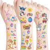 Easter Temporary Tattoos for Kids 10 Sheets Bunny Easter Egg Chicks Cartoon Design Tattoos Stickers Waterproof Fake Tattoos for Easter Day Party Favor Supplies Accessories