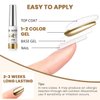 RARJSM Metallic Nail Art Gel Liner Bronze Gold Mirror Chrome 3D Effect Gel Nail Polish 8ml Build in Thin Brush Metal Painted Drawing Striper Painting Gel Polish Soak off Curing Requires for Home Salon