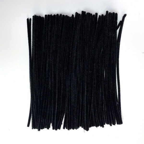 Fanghuashi Pipe Cleaners for Crafts Chenille Stems, Pipe Cleaners for DIY Creative Crafts, Pipe Cleaner Crafts, Art and Craft Supplies (Black)