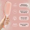 Lily England Detangling & Styling Brush - Pain-Free Brush for Curly Wet & Dry Hair With Flexible Bristles - Easy to Hold Rose Gold Brush for Women's 3c to 4c Curls