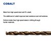 1/8-Inch Cobalt Steel M35 Jobber Length Twist Drill Bits for Hard Metal, Stainless Steel, Pack of 12