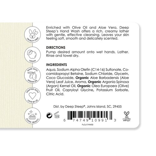 Deep Steep Liquid Hand Wash, 17.6 Ounces (Pure Coconut)