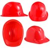 Gejoy 36 Pieces Construction Hats Bulk Plastic Worker Hat Funny Construction Party Hats for Kids Dress up Birthday Party Supplies(Red)