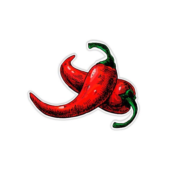 Chili Peppers - 12" Vinyl Sticker Waterproof Decal