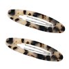 ovche Hair Clip, 2 Pack Tortoise Shell Acetate Metal Hair Clips, Leopard Print, for Women Girls, Non Slip, Stylish