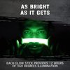 12 Ultra Bright Emergency Glow Sticks - Individually Wrapped Long Lasting Industrial Grade Glowsticks for Survival Gear, Camping Lights, Power Outages and Military Use (Green)