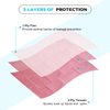 WZPB Dental Bibs with Tattoo Practice Skin - 50Pcs Disposable Dental Bibs 13"*18" Pink with 5Pcs 3MM Tattoo Fake Skin for Nail Salon, Dental Clinic, Tattoo Shop, Tattoo Beginners and Artists