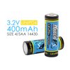 (4-Pack) HyperPS 3.2V LiFePo4 14430 (14 x 43mm) 400mAh Rechargeable Battery for Solar Panel Light, Tooth Brush, Shaver, Flashlight