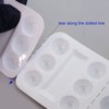 30pcs/Box Disposable Tattoo Ink Cups with 6 Holes Microblading Pigment Glue Holder Eyebrow Eyelash Extensions Permanent Makeup Container (1 Box)