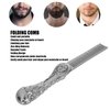 Foldable Hairstyling Brush Zinc Alloy Prevent Static Pocket Mini Men Oil Hair Comb Hairdressing Comb Portable Suitable for Home Hair Salon or Travel(Silver)