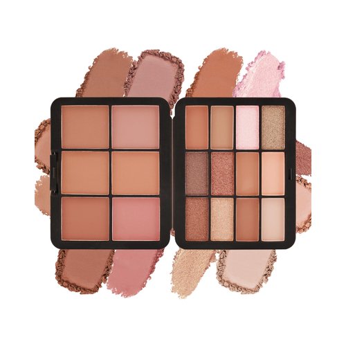 Glitter Matte Eyeshadow Blush Palette-18 Colors Multiuse Makeup Palette for Eye Cheeks,Long-lasting Waterproof Matte Shimmer Colored Portable Makeup Palette,Christmas Makeup Gift Set for Women-01