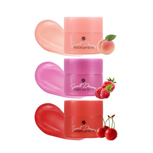 Sweet Dreams Mini Lip Mask 5g(3 Set)- Nourishing, Plumping and Hydrating Lip Balm | Vegan Lip Sleeping Mask | Korean beauty | Hyaluronic Acids + Vitamin C + Shea Butter + Antioxidants-CherryBerryPeach