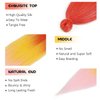 Pre Stretched Braiding Hair 28 Inch Ombre Braiding Hair Pink Hot Water Setting Yaki Texture Synthetic Hair Extensions For Box Braids(Pack of 3, Red/Yellow/Pink)