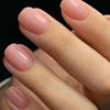 GLAMERMAID Press On Nails Extra Short Square, Jelly Soft Gel Fake Nails Round Squoval, Natural Nude Pink False Nails Tip, Reusable Acrylic Pure Glossy Stick on Nails, Glue on Nail for Women Girl Gift