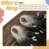 Sunny Micro Hair Extensions Human Hair Black Micro Bead Hair Extensions Human Hair Black Balayage Dark Brown Ombre Medium Ash Blonde Micro Human Hair Extensions Micro Ring Hair Extensions 18inch 50g