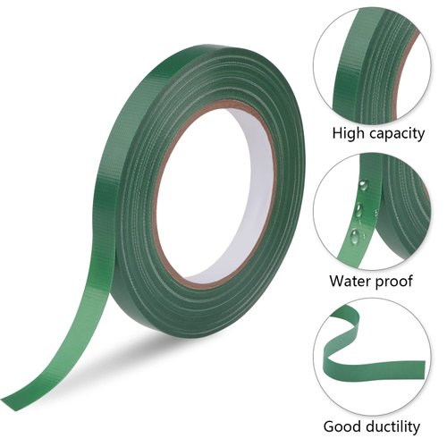 Prudiut 2 Roll Green Floral Tape Waterproof Florist Tape, 1/2" Wide Flower Wrap Tape Floral Tape for Fresh Flower Bouquet Wrap Flower Arrangements Crafts (100Ft/33.4 Yd)