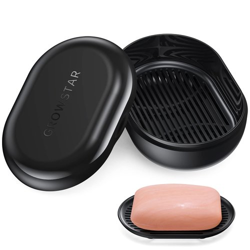 Soap Holder, Travel Soap Container, Portable Soap Dish with Lid, Leakproof Soap Dishes for Bar Soap with Cover, Plastic Soap Bar Holder, Best for Camping, Outdoor, Bathroom, Hiking Traveling