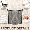 2 Pcs Slow Feed Hay Net Hay Feeder Hay Bags for Horses Goat Stall Trailer Horse Feeding Supplies (Black,35 x 31 Inch)