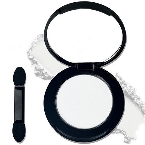 MEICOLY White Single Eyeshadow with Mirror,Matte Eye Shadow,Pressed Powder Eyeshadow Makeup,Matte Shade Eyelid Color Eye Makeup for Women,High Pigment,Long Wear,Waterproof,Natural,Intense Color