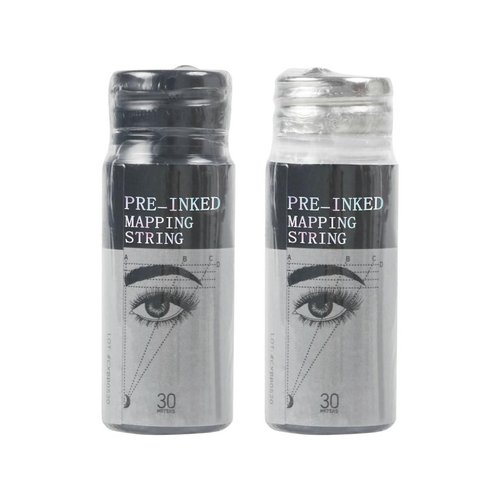 HOTWE Pre-Inked White Eyebrow Mapping String, 30 Meters Brow Thread, for Semi Permanent Makeup, Microblading, Liquid Eyeliner