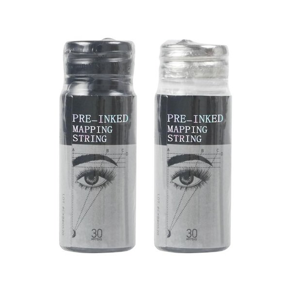HOTWE Pre-Inked White Eyebrow Mapping String, 30 Meters Brow Thread, for Semi Permanent Makeup, Microblading, Liquid Eyeliner