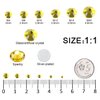 4240Pcs Flatback Yellow Rhinestones Glass Crystal Diamonds for Nail Art Crafts Tumblers Shiny Round with Tweezers and Picking Pen (SS6~SS20 Set)