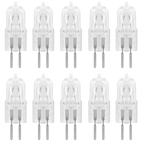 10 Pack Clear Dimmable T4 Q50/GY6.35/CL/120V GY6.35 JCD 50 Watt 50W 120 Volt Halogen Light Bulb Electric Wax Melter Plug in Warmer Aroma Tart Under Counter Lighting Kitchen Bathroom Mirror Ceiling CL
