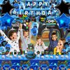 PLHDOR Video Game Birthday Party Decorations,Gaming Happy Birthday Banner Latex and Foil Gamer Balloons TableCloth Stickers Party Supplies for Boys Adults