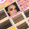 Calphdiar Lash Clusters 40D+60D+80D+100D Eyelash Clusters 474PCS Individual Lashes D Curl Cluster Eyelash Extensions 8-16MM Wispy Lashes Clusters Fluffy False Mink Eyelashes DIY Lash Extension at Home